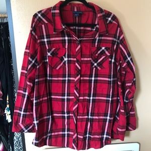 Torrid Red Plaid Camp Shirt